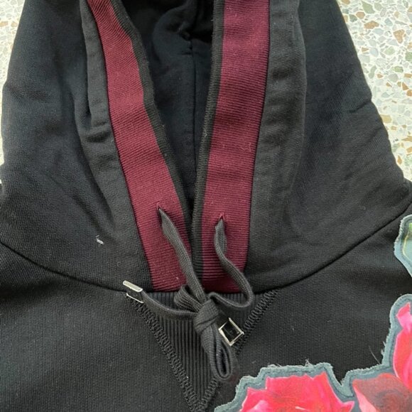 Dolce & Gabbana mens Floral patch black hoodie sweater size 46 - Picture 4 of 6